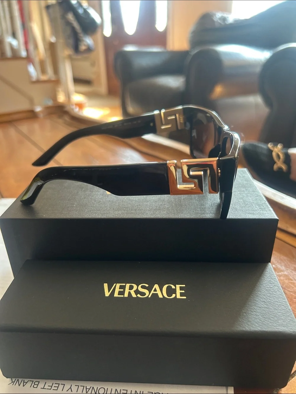 Versace Women’s Black Sunglasses with Dark Gradient Lenses